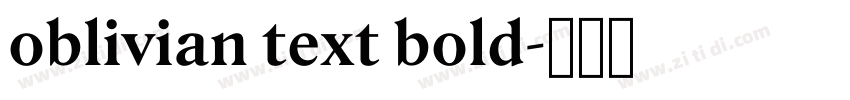 oblivian text bold字体转换